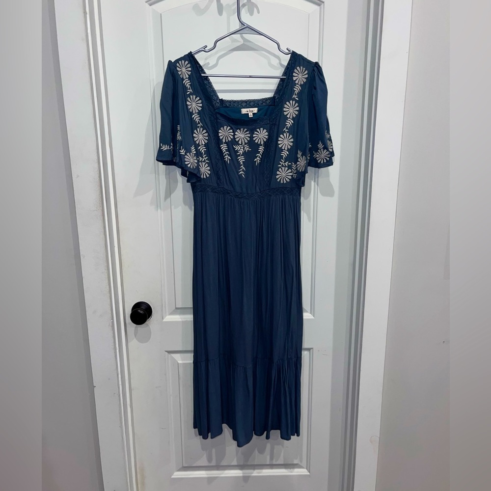 In loom maternity midi dress